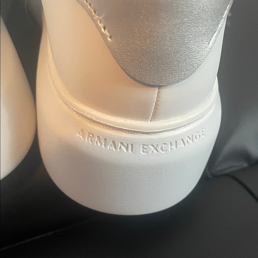 Armani Exchange White Women's Sneakers sz 7 - Picture 5 of 13